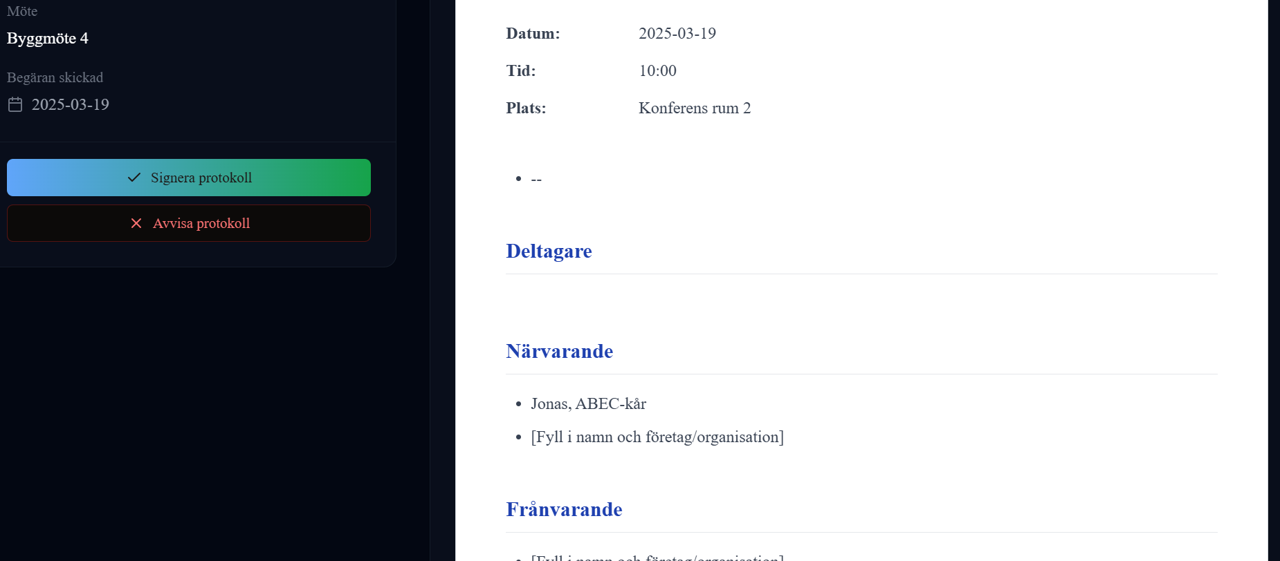 Digital signering och uppföljning